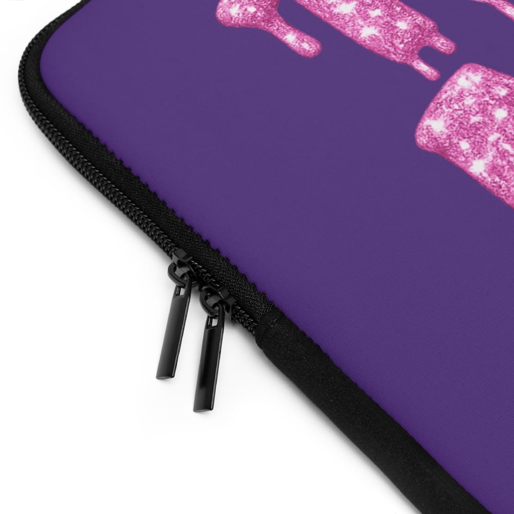 Image of They Mad Laptop Sleeve — Glitter Drip Purple Tech Case