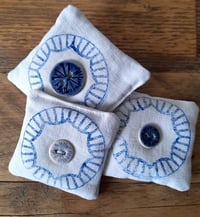 Image 4 of Lavender Bag Bundle – Blue Circle Design with a Blue Ceramic Button