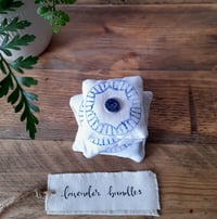 Image 2 of Lavender Bag Bundle – Blue Circle Design with a Blue Ceramic Button