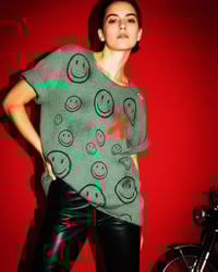 Image 1 of Copy of BLACK SWEATSHIRT ⛧°SCREENPRINT ⛧° OVERSIZED ⛧° UNISEX