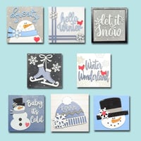 Image 5 of Winter/Snowman Leaning Ladder Inserts