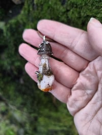 Image 1 of Black cap mushroom citrine fairy pendant 
