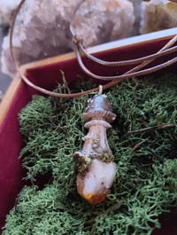 Image 2 of Black cap mushroom citrine fairy pendant 