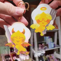Image 1 of Angel & Devil Egg Keychains