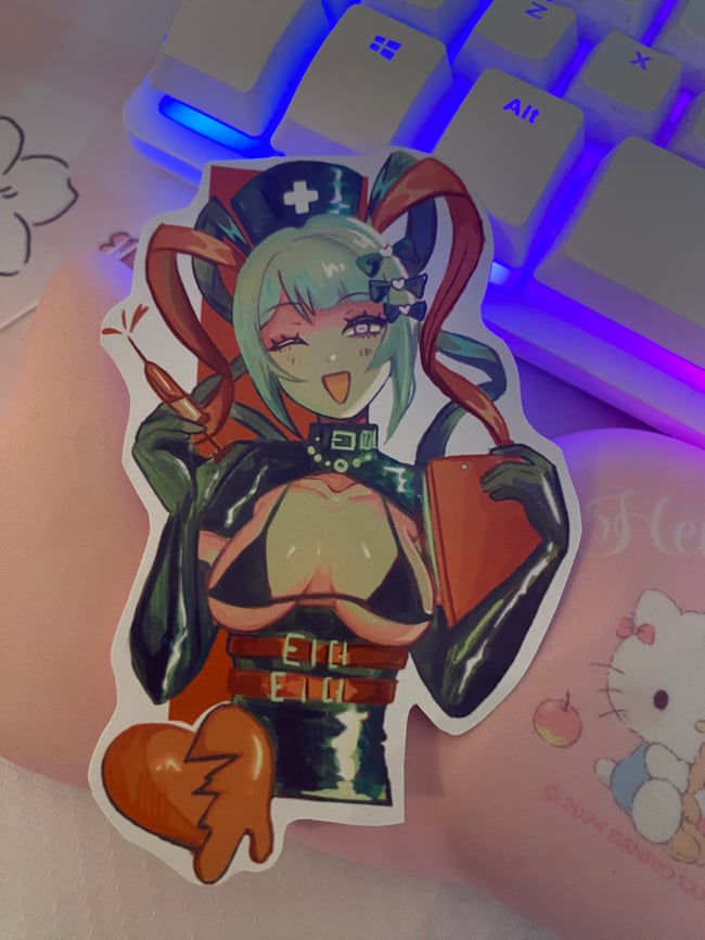 Needy Girl Overdose Nurse Sticker