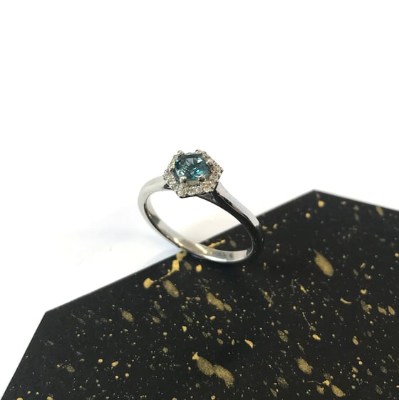 Image of Hexagon Halo ring