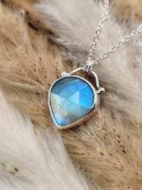 Image 4 of Faceted Rainbow Moonstone Inverted Pear