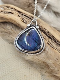 Image 2 of Purple & Teal Labradorite Pear