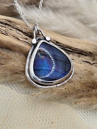 Image 1 of Purple & Teal Labradorite Pear