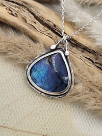 Image 5 of Purple & Teal Labradorite Pear