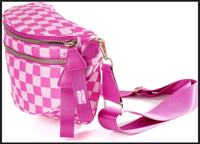 Image 2 of Sling Bag - pink checkered