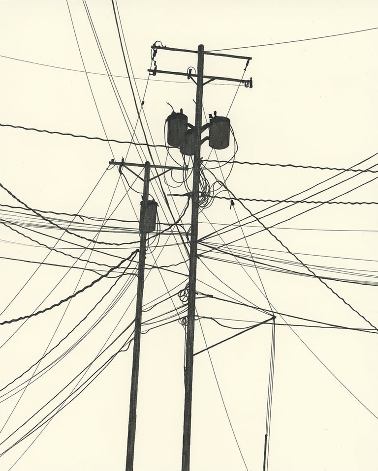 Power Lines Drawing #121 (Perrysburg, OH)