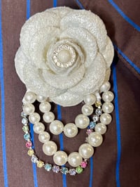 Image 5 of Women's Blazer Elevated w-Signature Style Ben Sherman Chocolate Brown w- Cobalt stripes , 1 of 1  