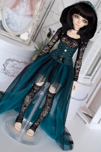 Image 1 of LIMITED - Dark teal gothic fantasy outfit for MNF/PetiteMarionette girls