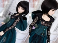 Image 4 of LIMITED - Dark teal gothic fantasy outfit for MNF/PetiteMarionette girls