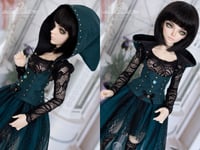 Image 3 of LIMITED - Dark teal gothic fantasy outfit for MNF/PetiteMarionette girls