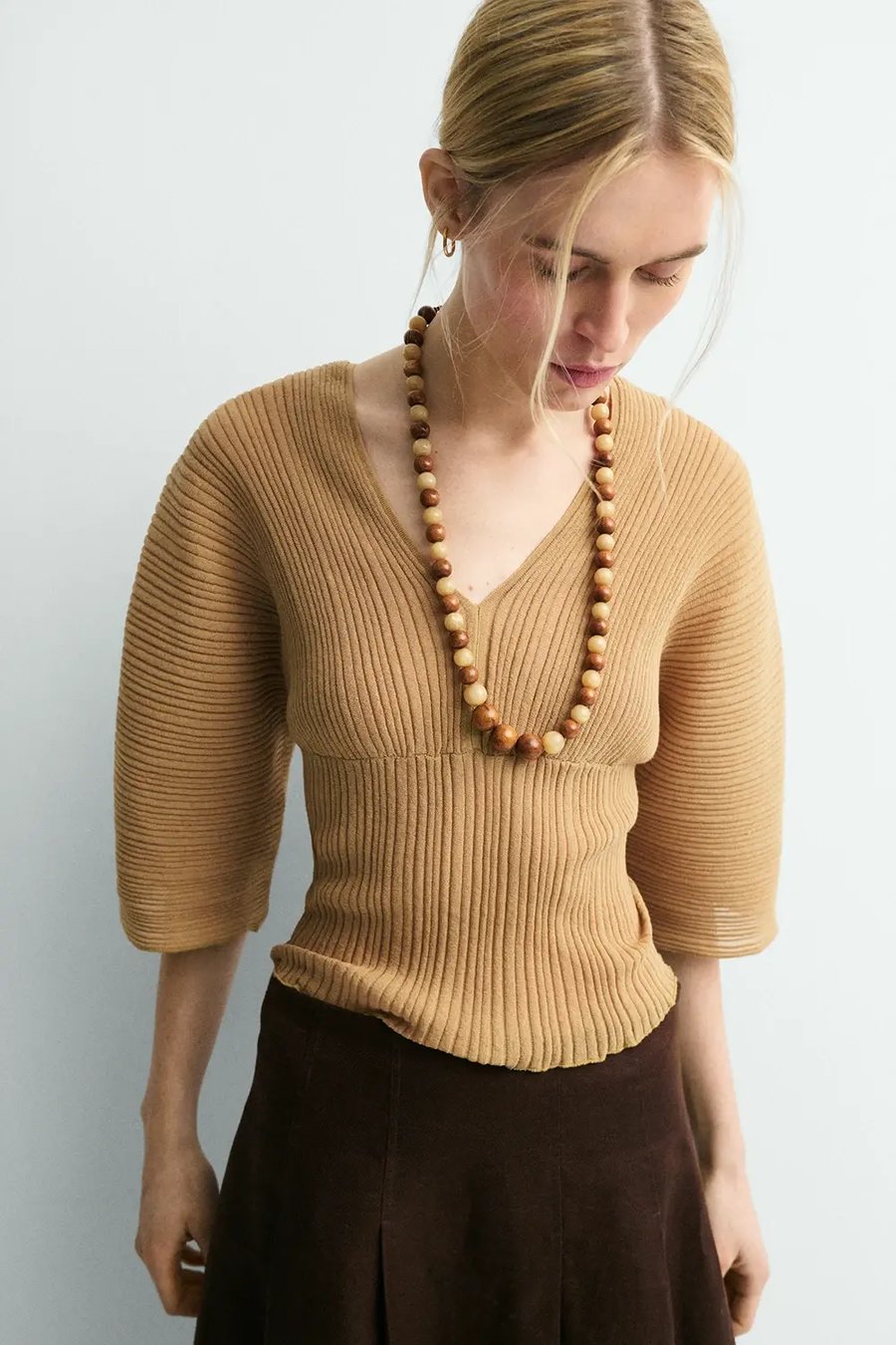 Image of 1-Jersey Hikari beige