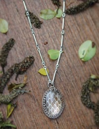 *CUSTOM* Crown Gallery Oval Memorial Necklace w/ Bar & Link Chain