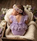 The Seraphina | Lavender Lace Newborn Photography Romper