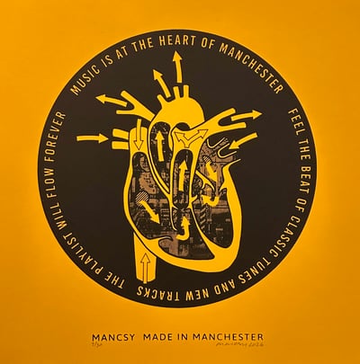 Image of MCR MUSIC on yellow 12’’