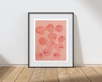 Image 2 of Eucalyptus leaves Monoprint Orange