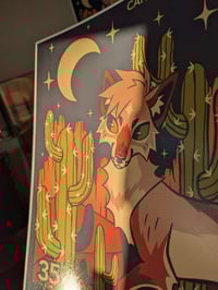 Image 2 of Coyote Stamp Print limited