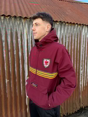 Image of ‘Yr Aran Overhead Anorac’ (Unisex) in Burgundy ****Pre-Order****