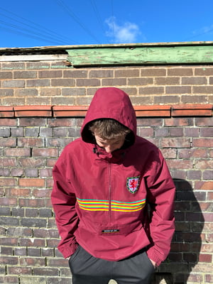 Image of ‘Yr Aran Overhead Anorac’ (Unisex) in Burgundy ****Pre-Order****