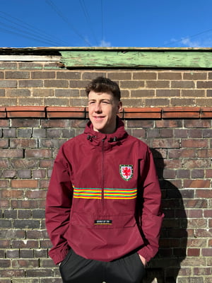 Image of ‘Yr Aran Overhead Anorac’ (Unisex) in Burgundy ****Pre-Order****