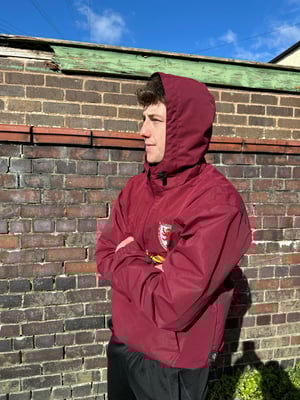 Image of ‘Yr Aran Overhead Anorac’ (Unisex) in Burgundy ****Pre-Order****