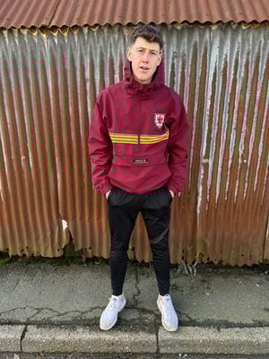 Image of ‘Yr Aran Overhead Anorac’ (Unisex) in Burgundy ****Pre-Order****