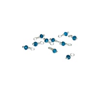 Image 3 of 10PC. ISLAND BLUE Fire Polished Czech Glass Bead Charms//10PC Hand Made Glass bead charms
