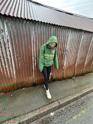 Image of ‘Yr Aran Overheard Anorac’ (Unisex) in Green ****** Pre-Order********