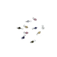 Image 2 of 10PC. RANDOM COLOR Mix Czech Glass Bead Charms//10PC Hand Made Glass 4MM Round bead charms