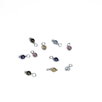 Image 5 of 10PC. RANDOM COLOR Mix Czech Glass Bead Charms//10PC Hand Made Glass 4MM Round bead charms