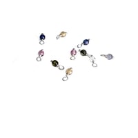 Image 6 of 10PC. RANDOM COLOR Mix Czech Glass Bead Charms//10PC Hand Made Glass 4MM Round bead charms