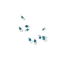 Image 3 of 10PC. AQUA Cube Czech Glass Bead Charms//10PC Hand Made Glass Cube bead charms