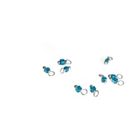 Image 7 of 10PC. AQUA Cube Czech Glass Bead Charms//10PC Hand Made Glass Cube bead charms
