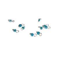 Image 8 of 10PC. AQUA Cube Czech Glass Bead Charms//10PC Hand Made Glass Cube bead charms