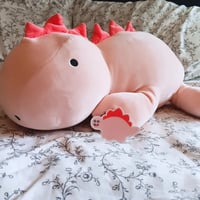 Image 1 of Button The Pink Dino Sticker