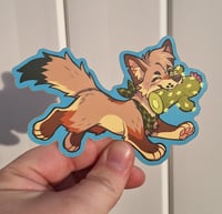 Coyote Cactus Sticker