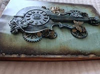 Image 3 of HANDMADE 3D MIXED MEDIA CELLO THEMED JOURNAL