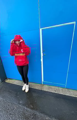 Image of ‘Yr Aran Overhead Anorac’  in Red (Unisex) 