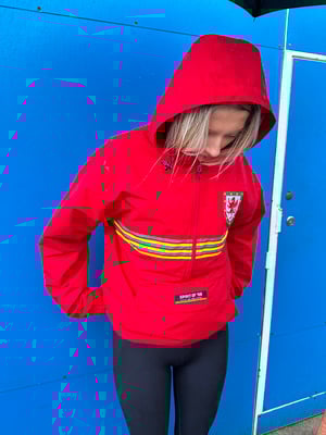 Image of ‘Yr Aran Overhead Anorac’  in Red (Unisex) 