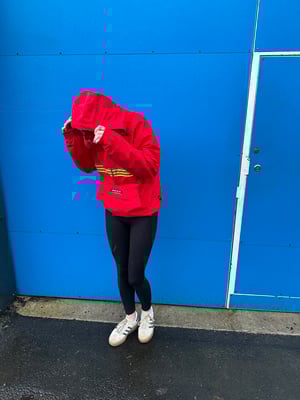 Image of ‘Yr Aran Overhead Anorac’  in Red (Unisex) 