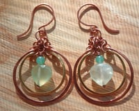 Image 1 of Double Mixed Metal Hoops💚