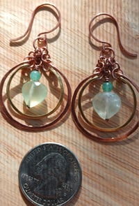 Image 3 of Double Mixed Metal Hoops💚