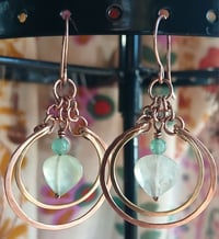 Image 4 of Double Mixed Metal Hoops💚