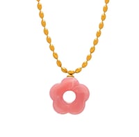Image 1 of Flower charm gold pendant