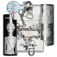 Image 1 of Nana & Hachi Metal Lighter Case [Black & Silver]